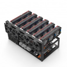 6 GPU Mining Case Steel Open Air Miner Mining Rig Computer Case ETH Frame Rig for Bitcoin Miner Kit Unassembled Ethereum