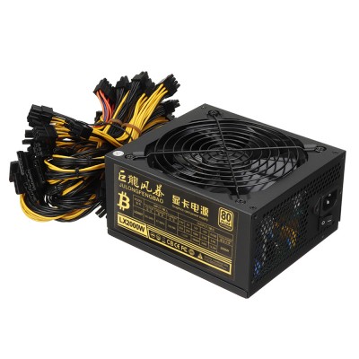 2000W Miner Graphics Card Power Supply For Mining 180 240V 80Plus Platinum Certified ATX PSU