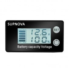 SUPNOVA LCD Two  wire Voltage and Electricity Meter DC Digital Display Voltmeter  White